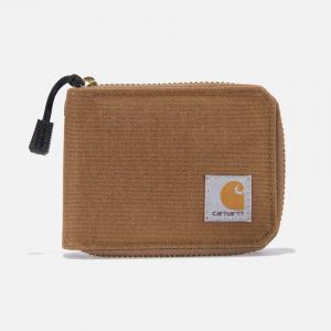 (B0000666/B0000237) 나일론 덕 지퍼 월렛 BROWN